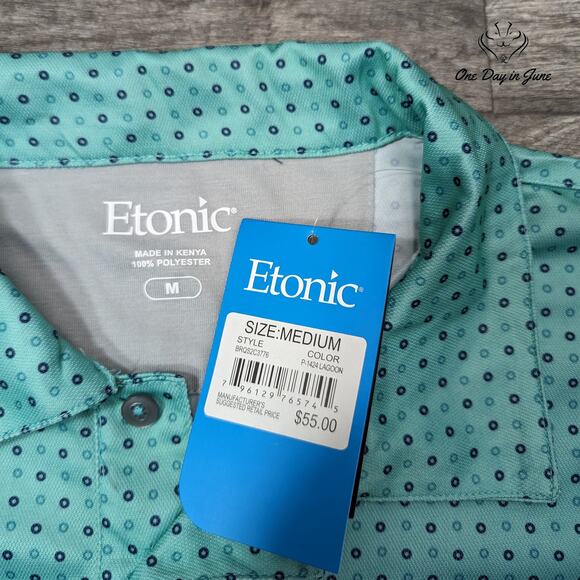 Etonic Moisture Wicking Polo Shirt Size M - Picture 2 of 5